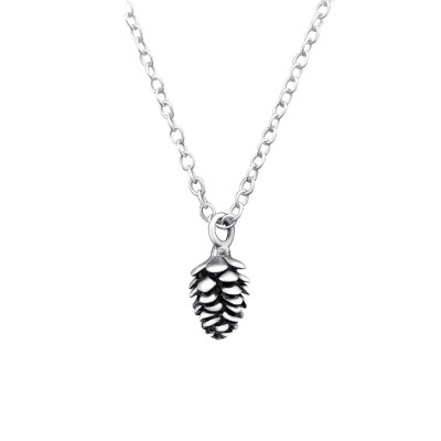 Silver Pine Cone Necklace