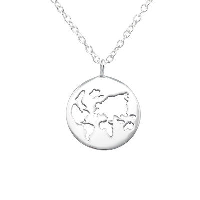 Silver Earth Necklace