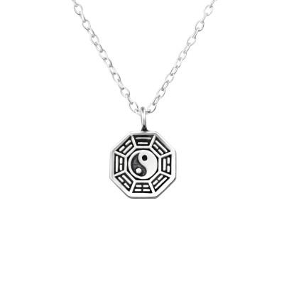 Yin Yang Sterling Silver Necklace