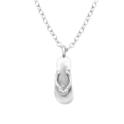 Silver Flip Flop Necklace