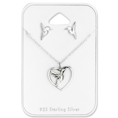 Bird Sterling Silver Set and Jewelry on Card