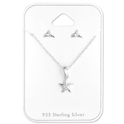 Ocean Sterling Silver Set and Jewelry on Card