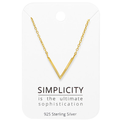 Silver Chevron Necklace on Simplicity Card