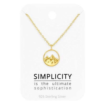 Silver Mountain Necklace on Card