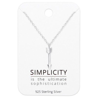 Silver Arrow Necklaces On Simplicity Card
