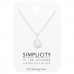 Silver Pear Necklace with Synthetic Opal on Simplicity Card