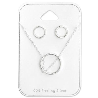 Silver Circle Set on Card