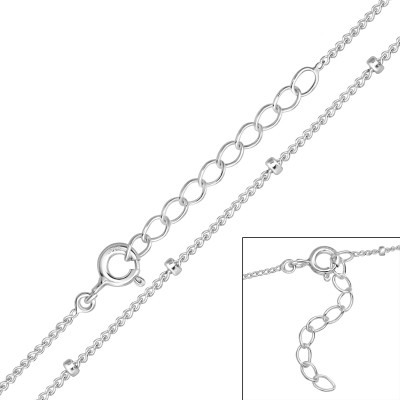39cm Sterling Silver Single Chain with 3cm Extension Included