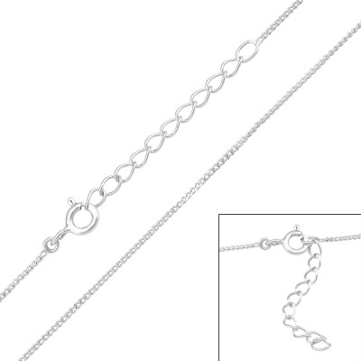 39cm Snake Chain Sterling Silver Single Chain with 3cm Extension Included