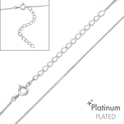 45cm Snake Sterling Silver Single Chain with 5cm Extension Included