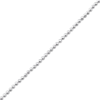 41cm Silver Diamond Cut Ball Chain