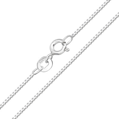 45cm Silver Square link Chain