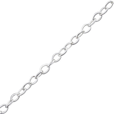 45cm Silver Cable Chain