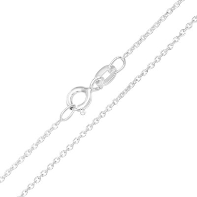 46cm Silver Cable Chain