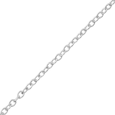 Cable Sterling Silver Single Chain