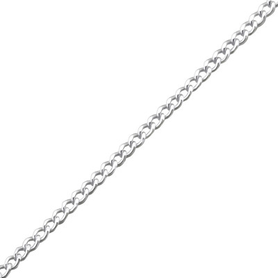 42cm Silver Curb Chain