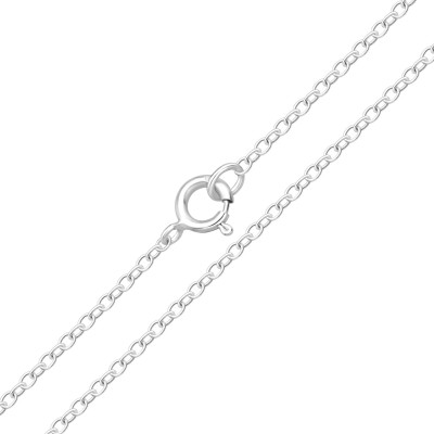 41cm Silver Cable Chain