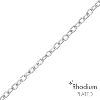 35cm Silver Cable Chain With 5cm Extension Included