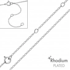 Cable Chain 45cm Sterling Silver Single Chain