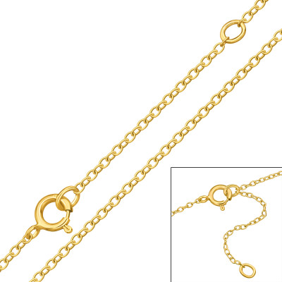 Cable Chain 43cm Sterling Silver Single Chain