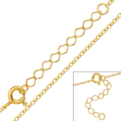 Cable Chain 43cm Sterling Silver Single Chain