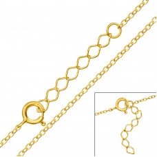 Cable Chain 43.6 cm Sterling Silver Single Chain