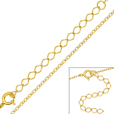 Cable Chain 46cm Sterling Silver Single Chain