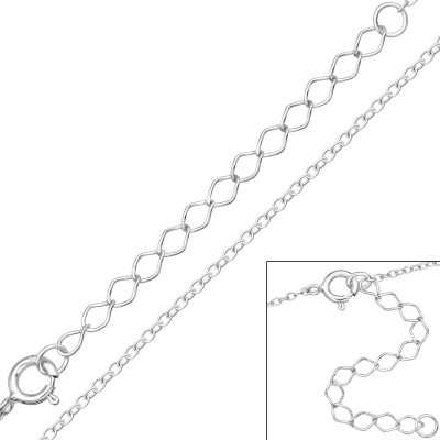 Cable Chain 47cm Sterling Silver Single Chain