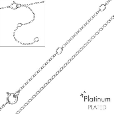 Cable Chain 55cm Sterling Silver Single Chain