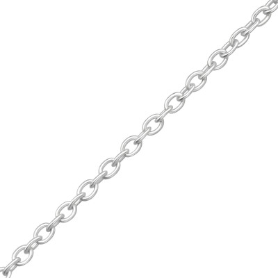 40cm Silver Cable Chain