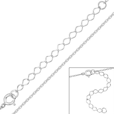Cable Chain 45cm Sterling Silver Single Chain