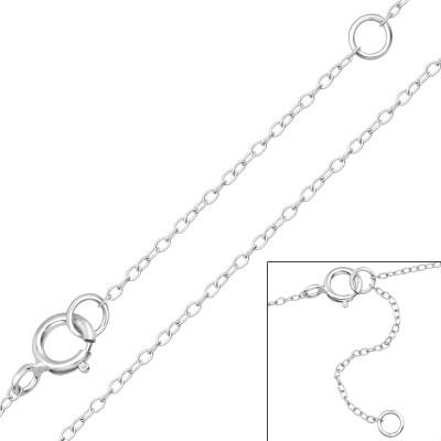 Cable Chain 45cm Sterling Silver Single Chain