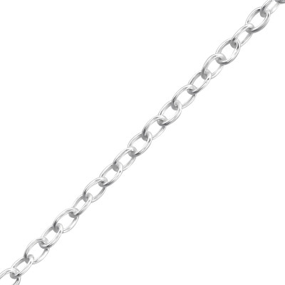 Silver Necklace 36cm Cable Chain Sterling Silver Single Chain