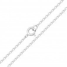 43cm Silver Cable Chain