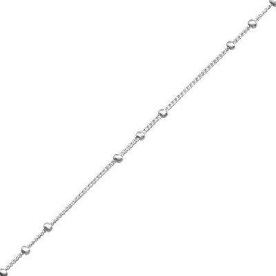 45cm Silver Saturn Chain Sterling Silver Single Chain