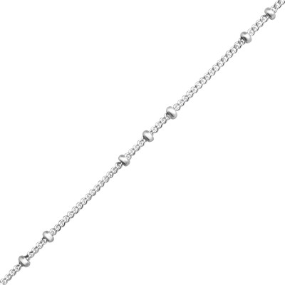 45cm Silver Saturn Chain Sterling Silver Single Chain