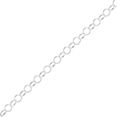 45cm Silver Round Link Chain