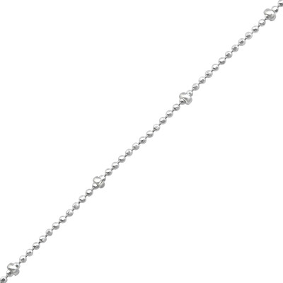 45cm Silver Ball and Bead Chain