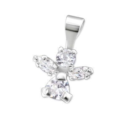 Angel Sterling Silver Pendant with Cubic Zirconia