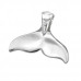 Silver Whale's Tail Pendant with Synthetic Opal