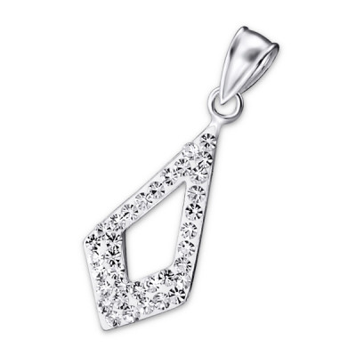 Kite Sterling Silver Pendant with Crystal