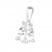 Silver Pear Pendant with Cubic Zirconia