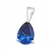 Silver Pear Pendant with Cubic Zirconia