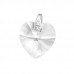 Heart Sterling Silver Pendant with Genuine European Crystal