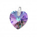 Heart Sterling Silver Pendant with Genuine European Crystal