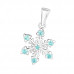 Silver Snowflake Pendant with Cubic Zirconia