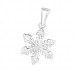 Silver Snowflake Pendant with Cubic Zirconia