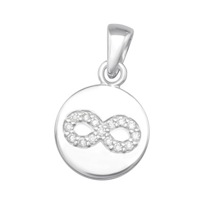 Infinity Sterling Silver Pendant with Cubic Zirconia