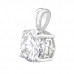 Silver Round Pendant with Cubic Zirconia