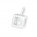 Silver Square Pendant with Cubic Zirconia